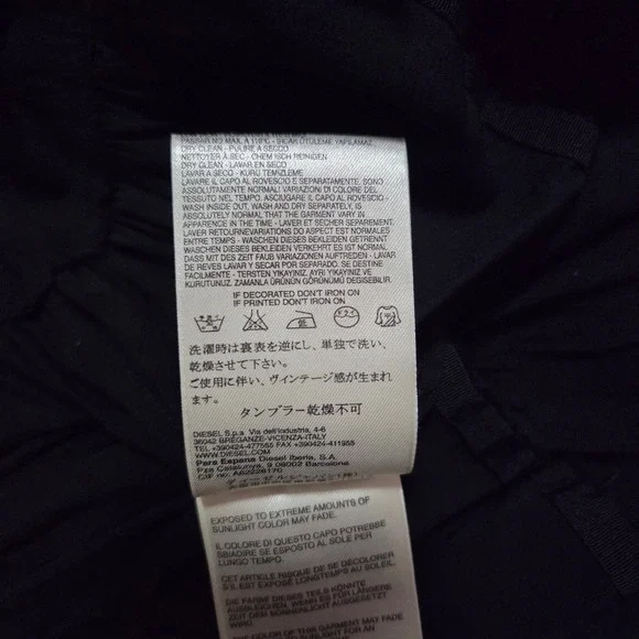 Diesel Black Sleeveless Ruffle Hem Tie Neck Top Womens Size S - Picture 8 of 8